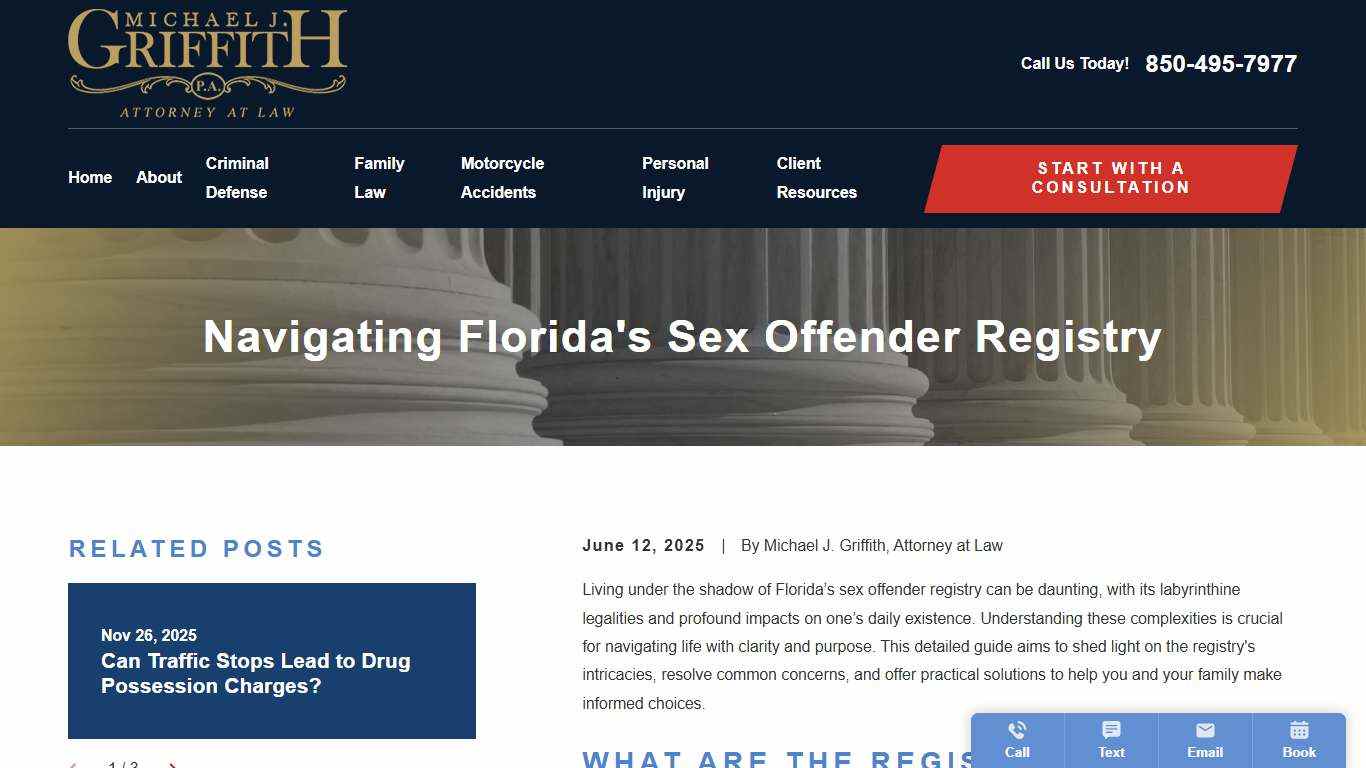Navigating Florida's Sex Offender Registry | Michael J. Griffith, P.A.